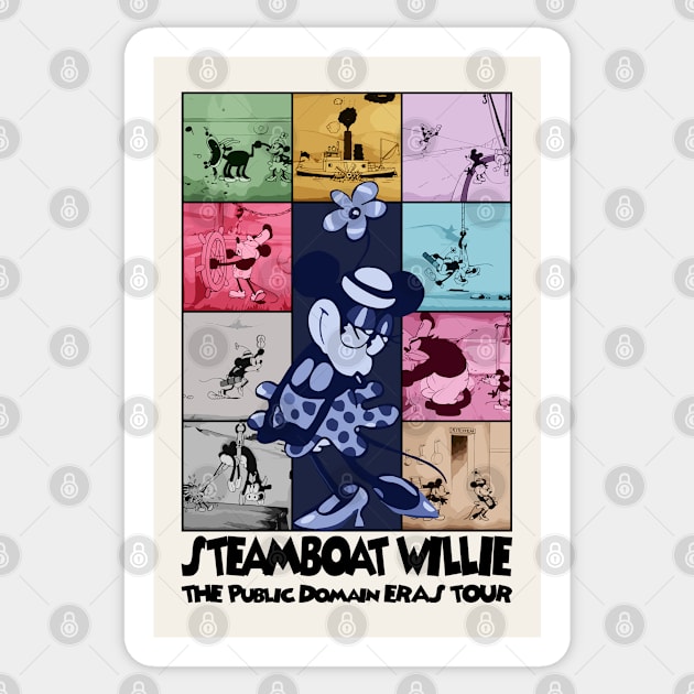 Steamboat Willie The Public Domain Eras Tour - 3 Sticker by Megadorim